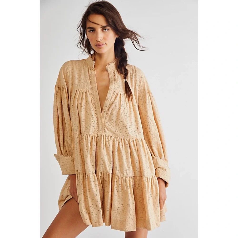 Free People Shona Joy Magnolia Tiered Mini Dress